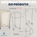 PORTA SACO HAMPER SEM TAMPA INOX